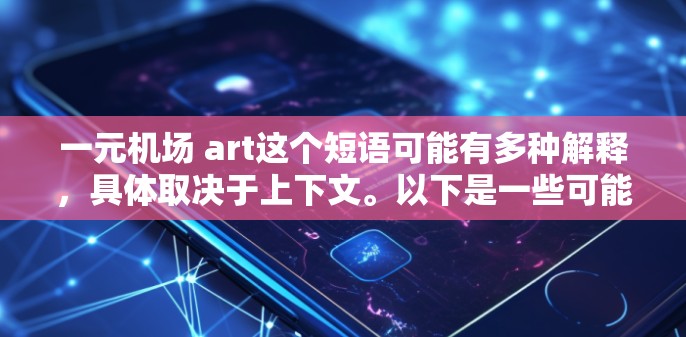 一元机场 art这个短语可能有多种解释，具体取决于上下文。以下是一些可能的解释和相关信息